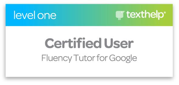 Fluency Tutor Certified User Badge